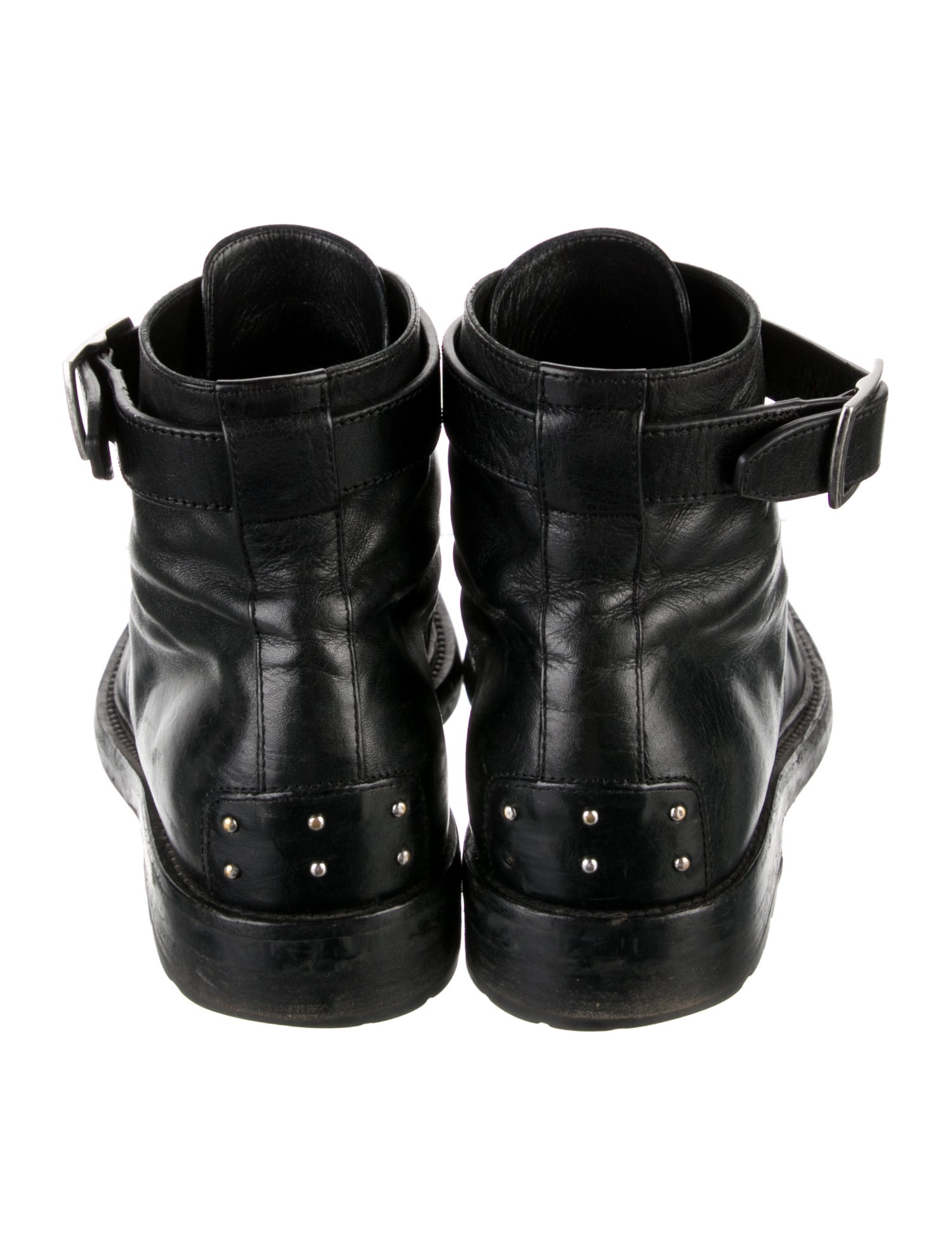 Saint Laurent Leather Combat Boots